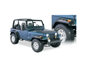 Bushwacker Fender Flares Cutout Style 4Pc Jeep Wrangler Front and Rear 1987-1995