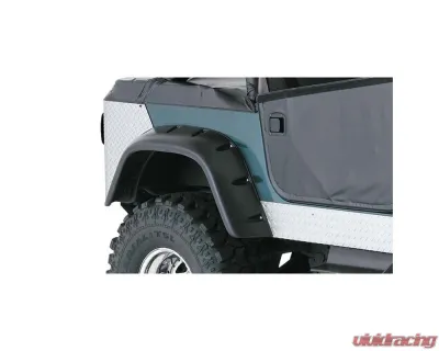 Bushwacker Fender Flares Cutout Style 4Pc Jeep Front and Rear - 10910-07