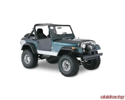 Bushwacker Fender Flares Cutout Style 4Pc Jeep Front and Rear - 10910-07