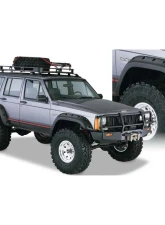 Bushwacker Fender Flares Cutout Style 4Pc Jeep Cherokee Front and Rear 1984-2001                                     - 10911-07 - Image 3