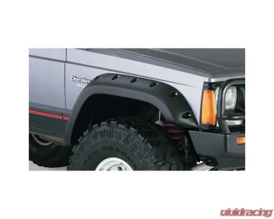 Bushwacker Fender Flares Cutout Style 4Pc Jeep Cherokee Front and Rear 1984-2001 - 10911-07