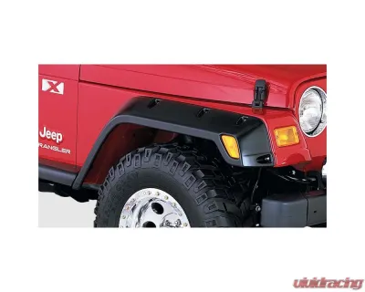 Bushwacker FENDER FLARES POCKET STYLE 4PC Jeep Wrangler Front and Rear 1997-2006 - 10917-07