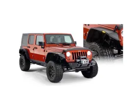 Bushwacker Fender Flares Flat Style 4Pc Jeep Wrangler 2007-2017