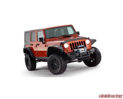 Bushwacker Fender Flares Flat Style 4Pc Jeep Wrangler 2007-2017 - 10918-07