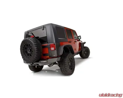 Bushwacker Fender Flares Flat Style 4Pc Jeep Wrangler 2007-2017 - 10918-07