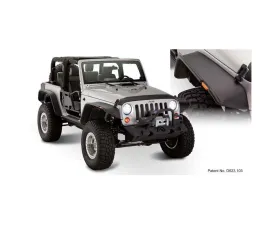 Bushwacker Fender Flares Flat Style 4Pc Jeep Wrangler 2007-2017
