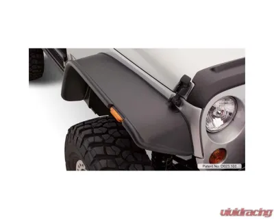 Bushwacker Fender Flares Flat Style 4Pc Jeep Wrangler 2007-2017 - 10919-07