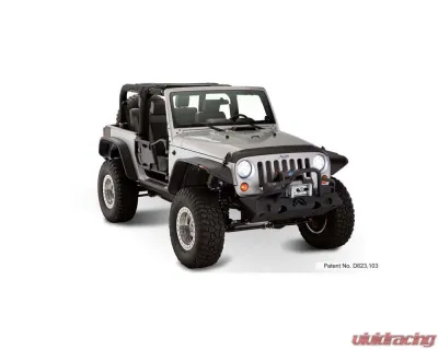 Bushwacker Fender Flares Flat Style 4Pc Jeep Wrangler 2007-2017 - 10919-07
