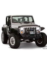 Bushwacker Fender Flares Flat Style 4Pc Jeep Wrangler 2007-2017                                     - 10919-07 - Image 6