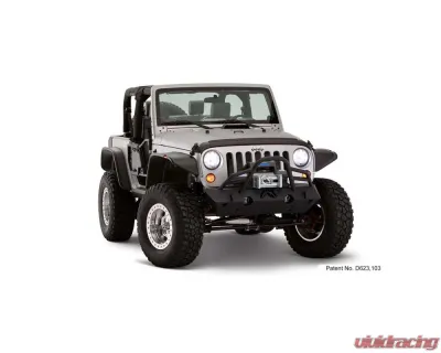 Bushwacker Fender Flares Flat Style 4Pc Jeep Wrangler 2007-2017 - 10919-07