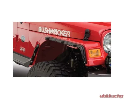 Bushwacker Fender Flares Flat Style 4Pc Jeep Wrangler 1997-2006 - 10920-07