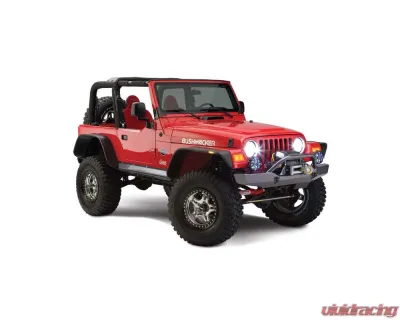 Bushwacker Fender Flares Flat Style 4Pc Jeep Wrangler 1997-2006 - 10920-07