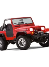 Bushwacker Fender Flares Flat Style 4Pc Jeep Wrangler 1987-1995                                     - 10924-07 - Image 4
