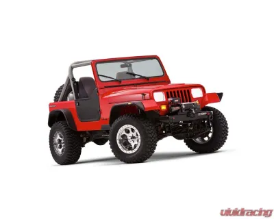 Bushwacker Fender Flares Flat Style 4Pc Jeep Wrangler 1987-1995 - 10924-07