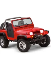 Bushwacker Fender Flares Flat Style 4Pc Jeep Wrangler 1987-1995                                     - 10924-07 - Image 5