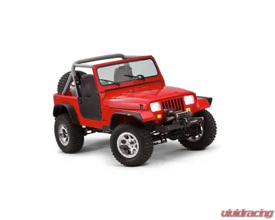 Bushwacker Fender Flares Flat Style 4Pc Jeep Wrangler 1987-1995 - 10924-07