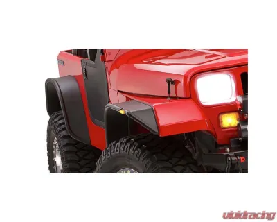 Bushwacker Fender Flares Flat Style 4Pc Jeep Wrangler 1987-1995 - 10924-07
