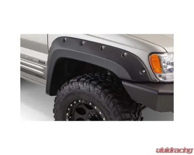 Bushwacker Fender Flares Cutout Style 4Pc Jeep Grand Cherokee Front and Rear 1999-2004 - 10926-07