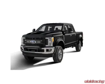 Bushwacker Fender Flares Pocket Style-Color Agate Black Met Smooth Finish 4 Pc Ford F-350 2017-2018 - 20942-32