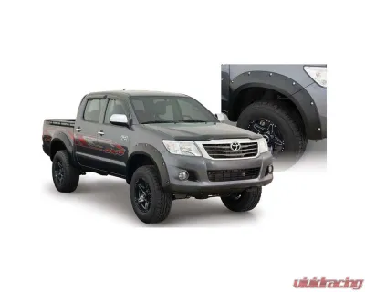 Bushwacker 11-13 Toyota Hilux Pocket Style Flares 4pc 59.8in Bed - Black - 31929-02