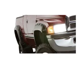 Bushwacker Fender Flares Pocket Style-Color White Frost Tricoat Smooth Finish 4 Pc GMC Sierra 2019-2020