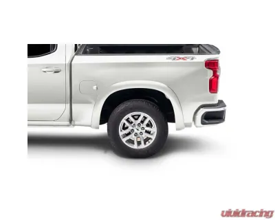 Bushwacker Fender Flares OE Style Color Summit White Smooth Finish 4 Pc Chevrolet Silverado 1500 2019-2021 - 40930-14
