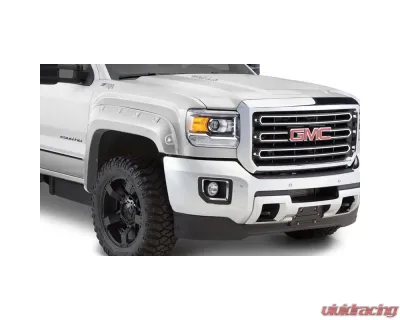 Bushwacker Fender Flares Pocket Style-Color Summit White Smooth Finish 4 Pc GMC Sierra 2016-2018 - 40974-14