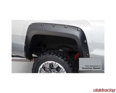 Bushwacker Fender Flares Pocket Style-Color Quicksilver Metallic Smooth Finish 4 Pc GMC Sierra 2016-2018 - 40974-54