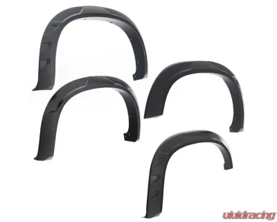 Bushwacker Fender Flares DRT Style 4Pc 2019+ Chevrolet Silverado 1500 Flares - Black - 40984-02