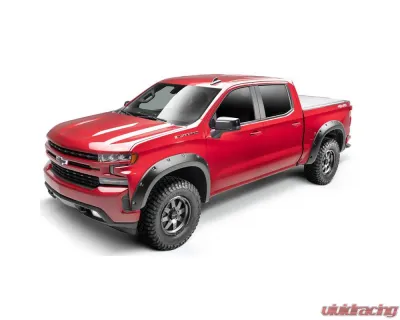 Bushwacker Smooth Black Pocket Style Fender Flares 4pc Chevrolet Silverado 1500 2019-2023 - 40992-02