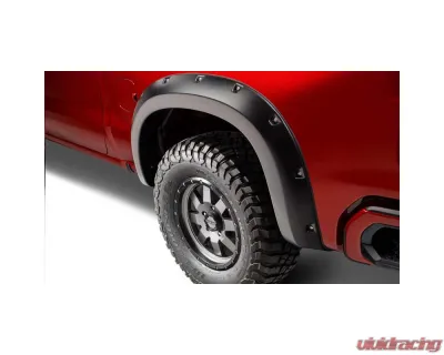 Bushwacker Smooth Black Pocket Style Fender Flares 4pc Chevrolet Silverado 1500 2019-2023 - 40992-02