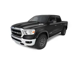 Bushwacker Fender Flares Pocket Style-Color Diamond Blck Crystal PrlCt Smooth Finish 4 Pc Ram 1500 2019-2021