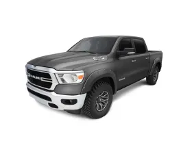 Bushwacker Fender Flares Pocket Style-Color Granite Crystal Metallic Smooth Finish 4 Pc Ram 1500 2019-2021