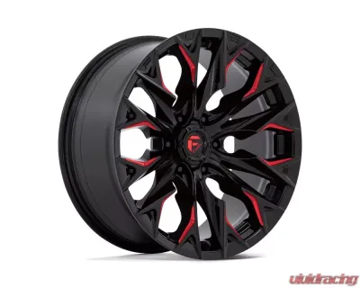 FUEL D823 Flame Wheel 20x9 6x5.5 1mm Gloss Black Milled w/Candy Red - D82320908450