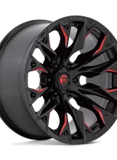 FUEL D823 Flame Wheel 20x9 5x5.5 1mm Gloss Black Milled w/Candy Red                                     - D8232090B450 - Image 3