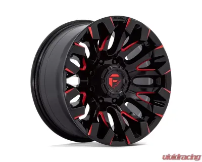 FUEL D829 Quake Wheel 18x9 8x180 1mm Gloss Black Milled Red Tint - D82918901850