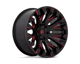FUEL D829 Quake Wheel 20x9 5x127 | 5x5 1mm Gloss Black Milled Red Tint