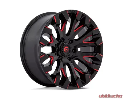FUEL D829 Quake Wheel 20x9 6x5.5 1mm Gloss Black Milled Red Tint - D82920908450