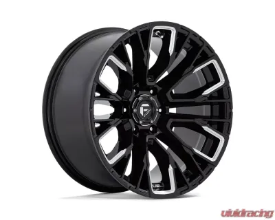 FUEL D849 Rebar Wheel 17x9 6x4.5 1mm Gloss Black Milled - D84917908750