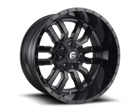FUEL 1PC D596 Sledge Wheel 18x8 6x4.5/120 35mm Matte Black Gloss Black Lip