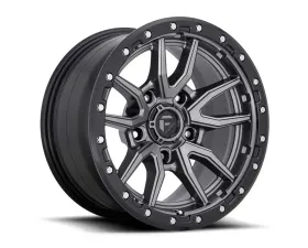 FUEL D680 Rebel Wheel 18x9 5x127 | 5x5 -12mm Matte Gun Metal Black Bead Ring