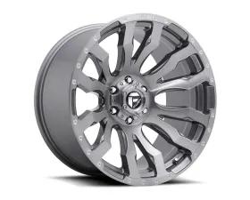 FUEL 1PC D693 Blitz Wheel 20x9 8x6.5 1mm BRushed Gun Metal Tinted Clear