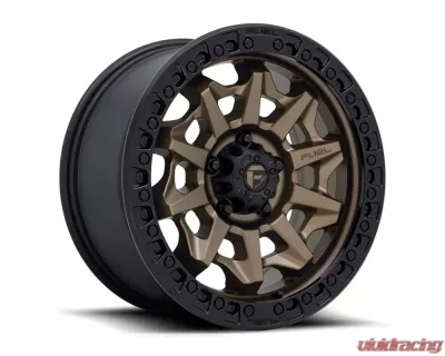 FUEL 1PC D696 Covert Wheel 18x9 8x6.5 1mm Matte Bronze Black Bead Ring - D69618908250