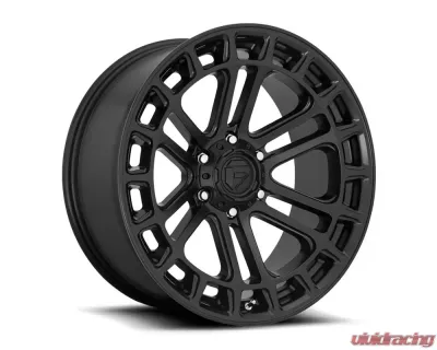 FUEL 1PC D718 Heater Wheel 22x10 6x135 -13mm Matte Black - D71822008950
