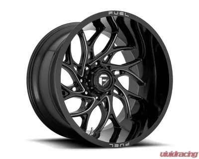 FUEL 1PC D741 Runner Wheel 22x12 5x5.5 -44mm Gloss Black Milled - D74122208547