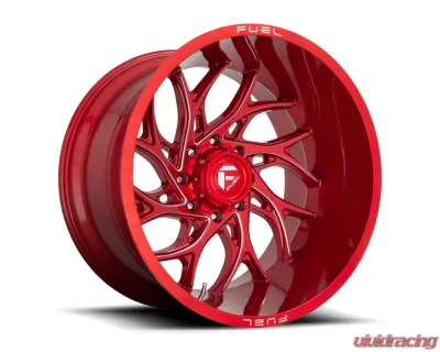 FUEL 1PC D742 Runner Wheel 24x12 6x135 -44mm Candy Red Milled - D74224208947