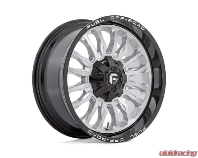 FUEL 1PC D798 Arc Wheel 20x10 8x170 -18mm Silver BRushed Face w/Milled Black Lip - D79820001747