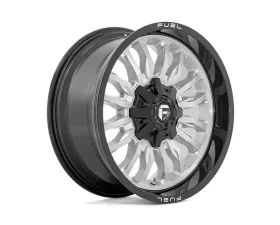 FUEL 1PC D798 Arc Wheel 20x9 8x170 1mm Silver BRushed Face w/Milled Black Lip