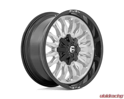 FUEL 1PC D798 Arc Wheel 20x9 8x180 1mm Silver BRushed Face w/Milled Black Lip - D79820901850