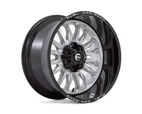FUEL 1PC D798 Arc Wheel 22x12 6x135/5.5 -44mm Silver BRushed Face w/Milled Black Lip